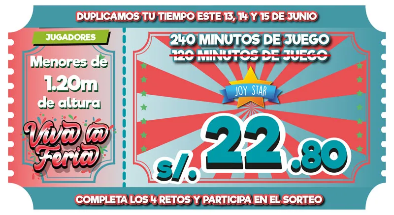 Entrada de juegos - Joy Star Puruchuco