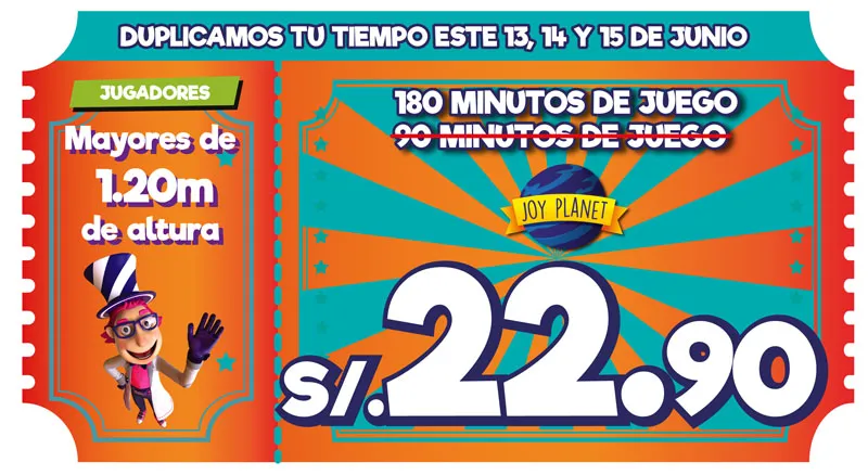 Entrada de juegos - Joy Planet Puruchuco