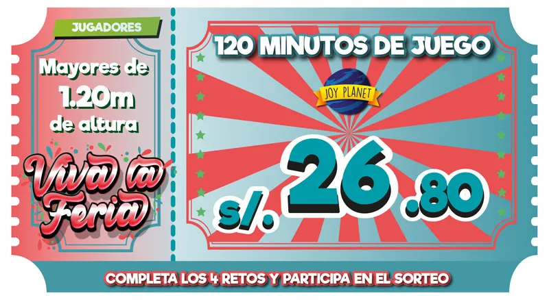 Entrada de juegos - Joy Planet Puruchuco