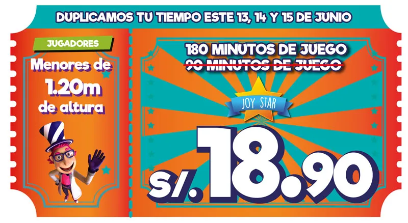 Entrada de juegos - Joy Star Puruchuco