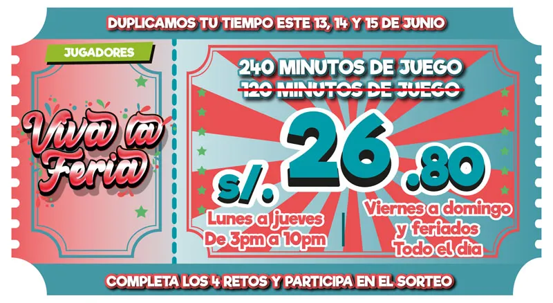 Lunes a jueves de 3pm a 10pm - Viernes a domingo todo el dia - La Rambla - Brasil
